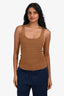 Veronica Beard Brown Knit Sleeveless Top Size XS