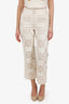 Veronica Beard Cream 'Dova Eyelet' Pant Size 0