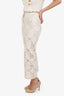 Veronica Beard Cream 'Dova Eyelet' Pant Size 0