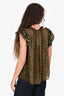 Ulla Johnson Black/Yellow Floral Sheer Top Est. Size S/M