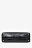 Toteme Black Croc Embossed T-Lock Clutch with Stap