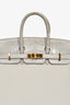 Hermès 2023 Pearl Grey Clemence/Alligator Birkin 25