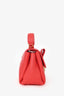 Bottega Veneta Red Intrecciato Leather Piazza Top Handle Bag with Strap