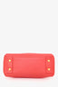 Bottega Veneta Red Intrecciato Leather Piazza Top Handle Bag with Strap