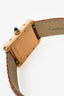 Cartier 18K Yellow Gold Brown Alligator 'Tank Louis' Watch Small Model
