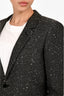 Saint Laurent 2018 Black Sequin Embellished Blazer Size 42