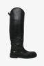 Jil Sander Black Leather Riding Boots Size 36.5