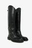 Jil Sander Black Leather Riding Boots Size 36.5