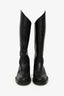 Jil Sander Black Leather Riding Boots Size 36.5