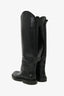 Jil Sander Black Leather Riding Boots Size 36.5