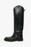 Jil Sander Black Leather Riding Boots Size 36.5