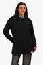 Heron Preston Black Logo Embroidered Mockneck Long Sleeve Top Size XS