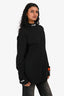 Heron Preston Black Logo Embroidered Mockneck Long Sleeve Top Size XS