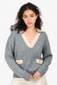 Sandro Grey/Beige Wool Pocket Detail Sweater Size 2