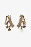Christian Dior Aged Gold Tone Metal J'ADior Earrings