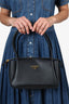 Prada Black Soft Grain Calfskin Medium Darling Top Handle Bag