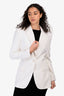 St. Agni Cream Wool Blend Belt Detail Blazer Size XXS