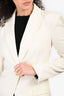 St. Agni Cream Wool Blend Belt Detail Blazer Size XXS