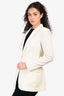 St. Agni Cream Wool Blend Belt Detail Blazer Size XXS