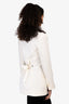 St. Agni Cream Wool Blend Belt Detail Blazer Size XXS