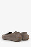 Brunello Cucinelli Grey Suede Monili-detail Loafers Size 37.5