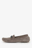 Brunello Cucinelli Grey Suede Monili-detail Loafers Size 37.5