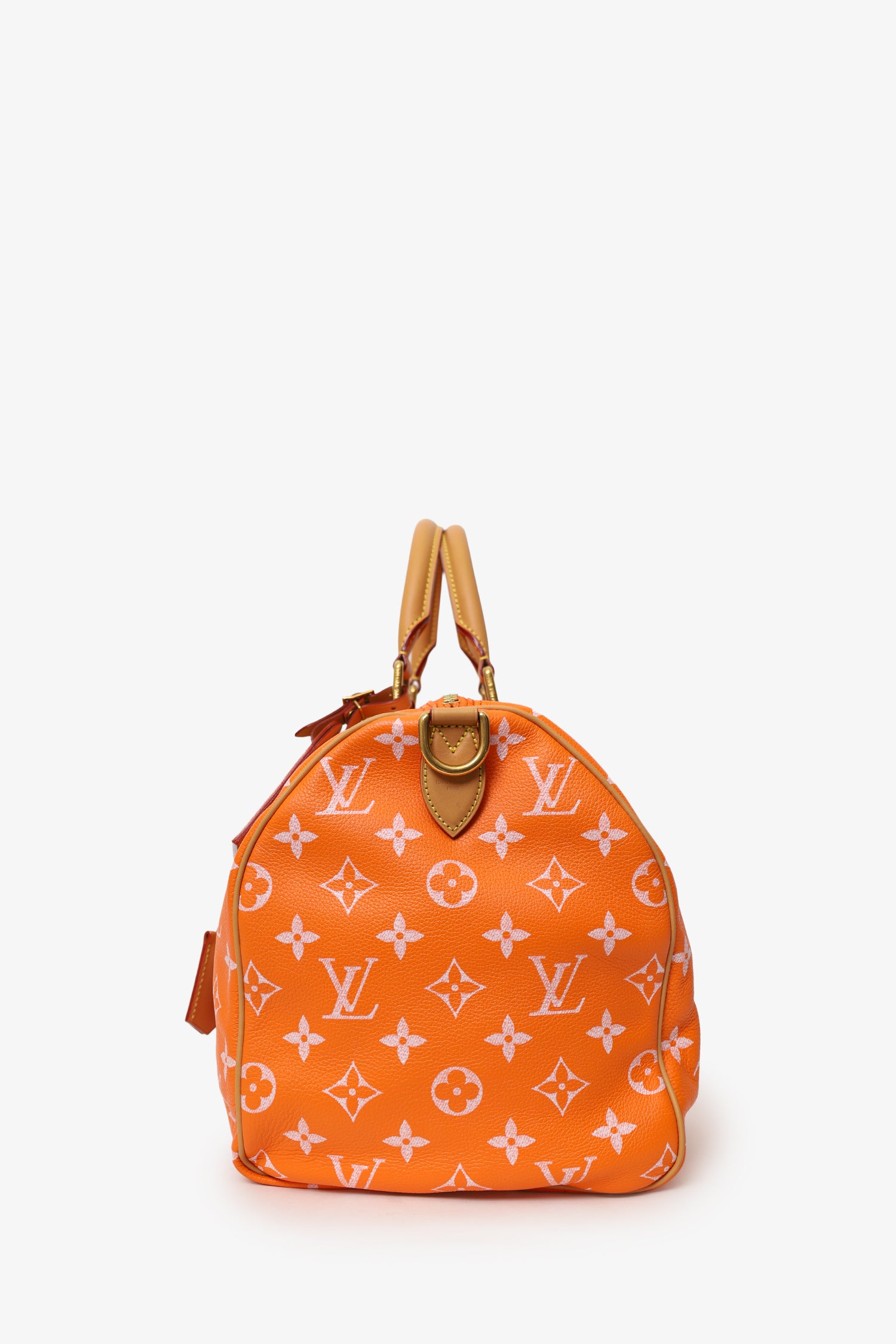 Louis Vuitton VIA Orange Monogram Leather Speedy P9 Bandouliere 40