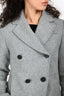 Proenza Schouler Grey Wool Asymmetric Midi Coat Size 2