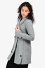 Proenza Schouler Grey Wool Asymmetric Midi Coat Size 2