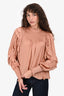 Ulla Johnson Pink Ruffle Mock Neck Top Size 4