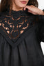 Isabel Marant Black Lace Detail Mock Neck Top Size 38