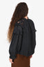 Isabel Marant Black Lace Detail Mock Neck Top Size 38