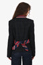 Love Moschino Navy Wool Twill Label Detail Blazer Size 8 US