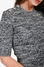Ganni Grey Crystal Embellished Knit Top Size S
