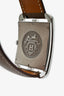 Hermès Steel Etoupe Leather 'Cape Cod' Quartz Watch
