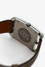 Hermès Steel Etoupe Leather 'Cape Cod' Quartz Watch
