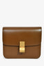 Celine Brown Leather Small Box Crossbody Bag