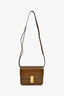 Celine Brown Leather Small Box Crossbody Bag