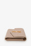 Saint Laurent 2021 Beige Grain De Poudre Leather Uptown Chain Wallet