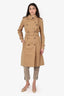 Burberry Beige Belted Trench Coat Size 6 Mens
