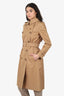 Burberry Beige Belted Trench Coat Size 6