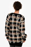 Pre-Loved Chanel™ 2022 Black/White Check Cotton/Alpaca Half Buttoned Sweater Dress Size 38