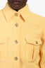 Pre-Loved Chanel™ 2021 Spring Yellow/Pink Tweed Bomber Jacket Size 42