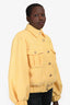 Pre-Loved Chanel™ 2021 Spring Yellow/Pink Tweed Bomber Jacket Size 42