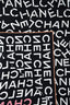 Pre-Loved Chanel™ Black/White Silk Logo Square Scarf