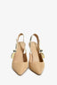 Christian Dior Beige Tech Knit J'adior Slingbacks Size 39.5