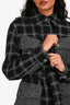 Pre-Loved Chanel™ 2022 Runway Wool Black/Grey Tweed Four Pockets Belted Jacket Size 34