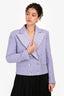 Pre-Loved Chanel™ 2021 Runway Purple Wool Double Breasted Blazer Size 38