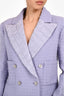 Pre-Loved Chanel™ 2021 Runway Purple Wool Double Breasted Blazer Size 38