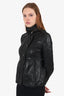 Mackage Black Leather Zip-Up Jacket Size XS